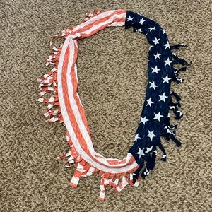 American Flag Justice Fringe infinity scarf